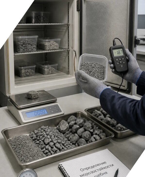 Определение морозостойкости щебня в Симферополе от 3635 р. | ЭкспертизаРоссия