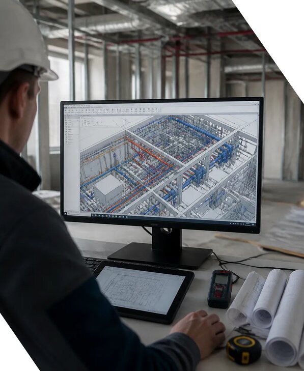 Создание BIM модели инженерных сетей для объектов в Симферополе